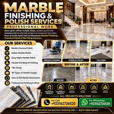 Marble Polish, Marble Cleaning, Tiles Cleaning, Floor Marble fixing