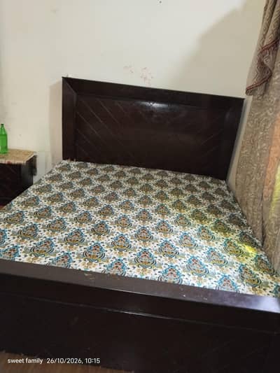 Wooden Double Bed – Strong & Durable, Excellent Condition