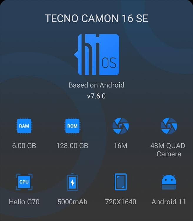 Tecno CAMON 16 SE 8