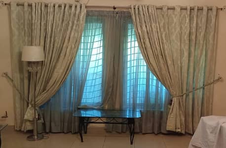Luxury Jacquard Curtains with Matching Tiebacks & Sheer Chiffon