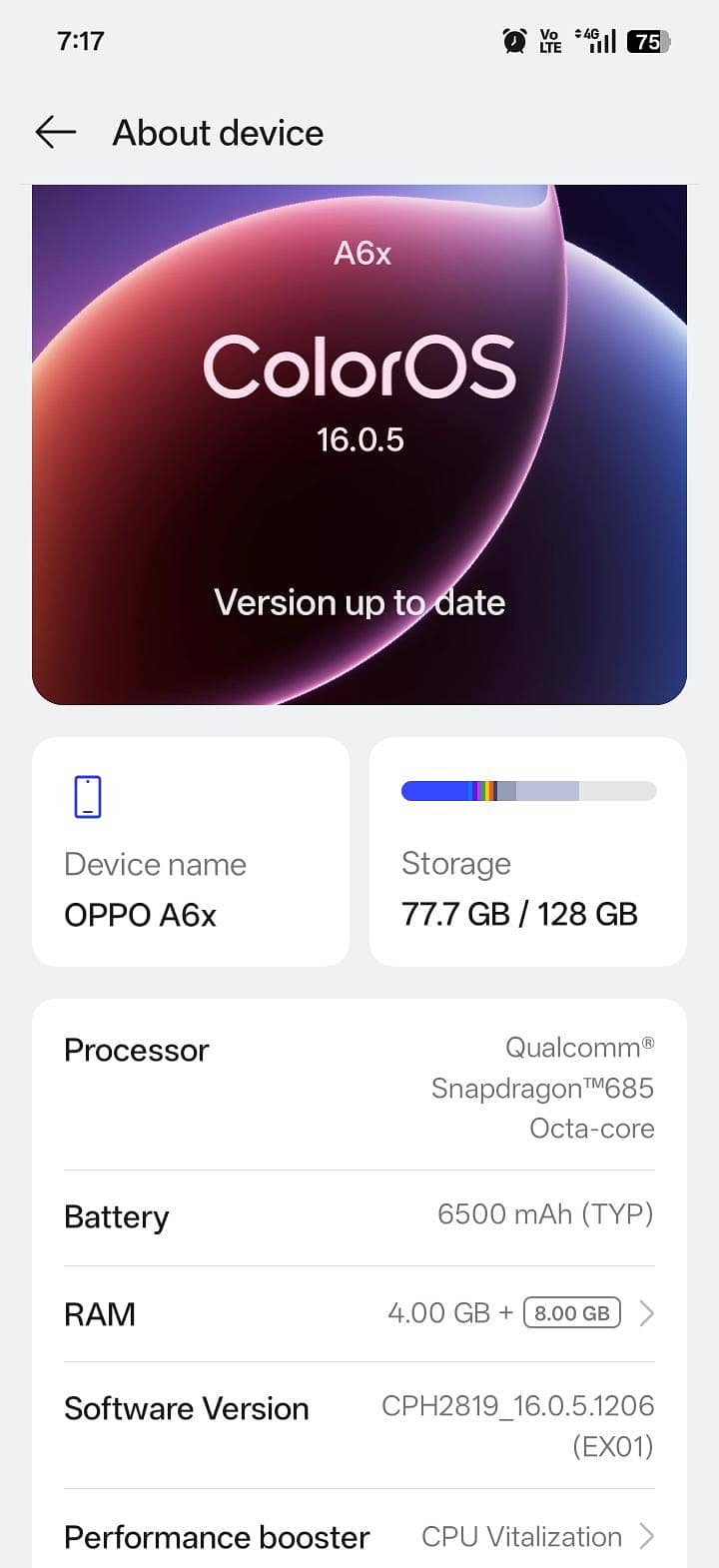 OPPO A6x 6
