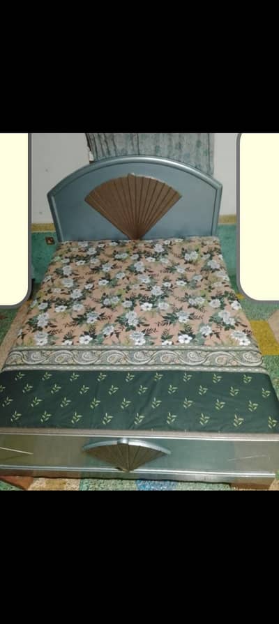 Original wooden double bed