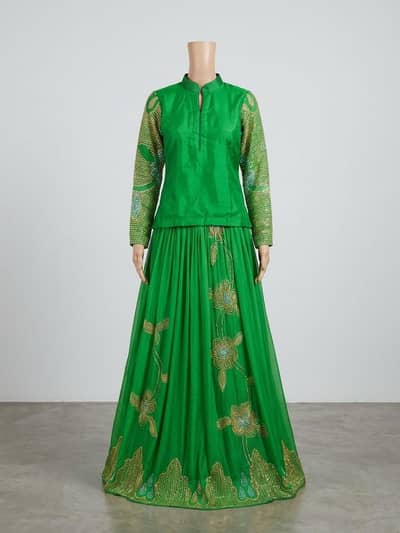 Vintage Traditional Green Outfit / Lehenga