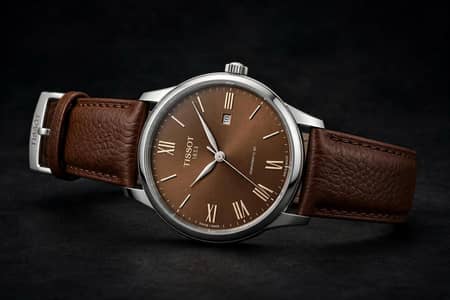 Tissot 1853 Brown Leather Watch For Men - Classic Design