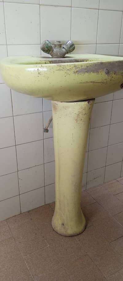Light Green Wash Basin (2 Piece)