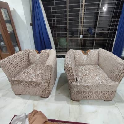 Sofa set and Showcase