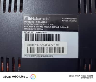 4 channel bridgeable amplifier