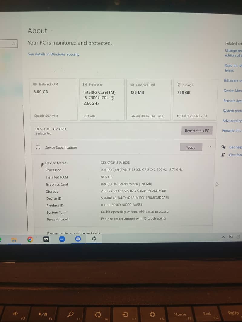 8th gen Microsoft surface 2