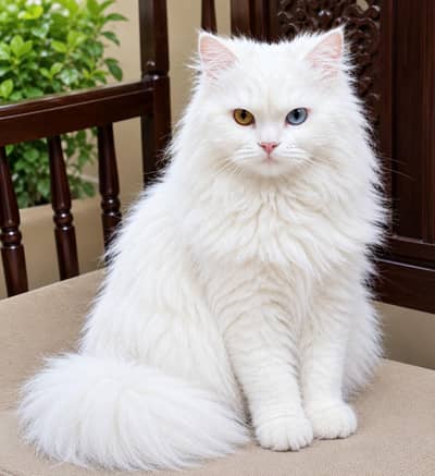 Pure White Persian Cat
