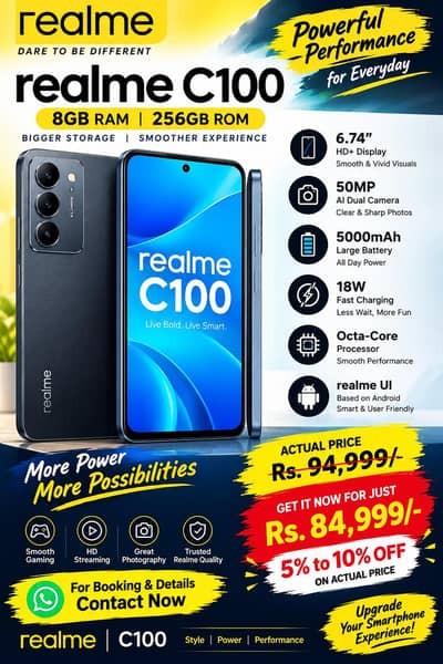 Realme C100 Mobile Box Pack For Sale