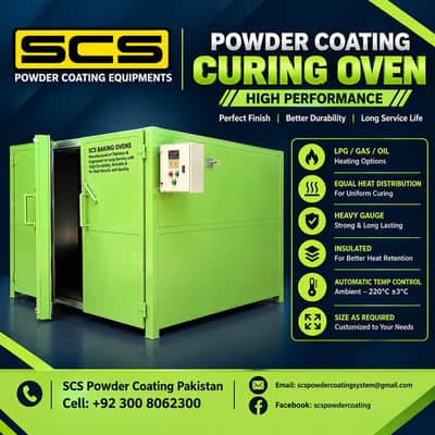 Powder Coating Units, Baking Ovens, Equipment, Plant, Chemicals"