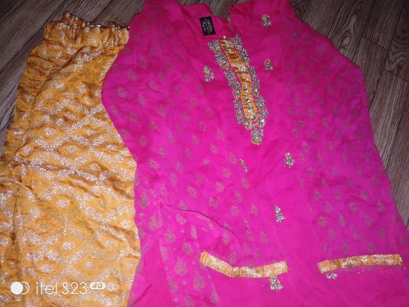 girls 'Chiffon Kameez with Banarsi Trouser 6_7 Years - Kids Clothes ...