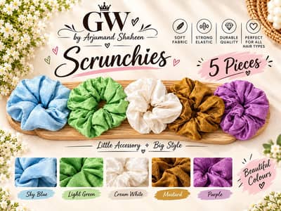Light colours scrunchies