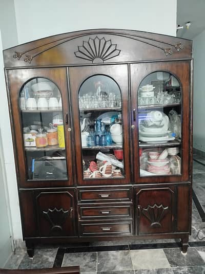 Like new full size 3 doors cupboard/Almari/Showcase