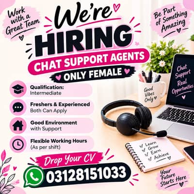 Chat Support Female Required | Urgent Hiring | Female Jobs | Jobs