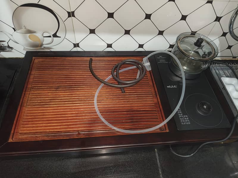 automatic smart induction tea table/tray set 3
