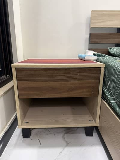 Habit King Size Wooden Bed & side Tables