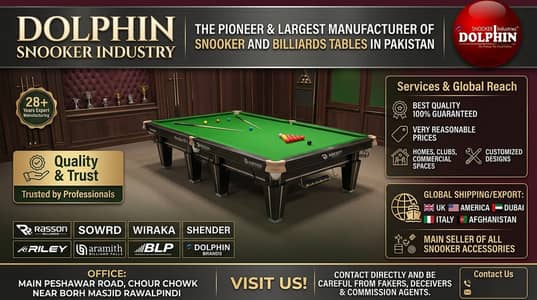 RASSON MEGNUM 6/12 SNOOKER TABLE MARBLE