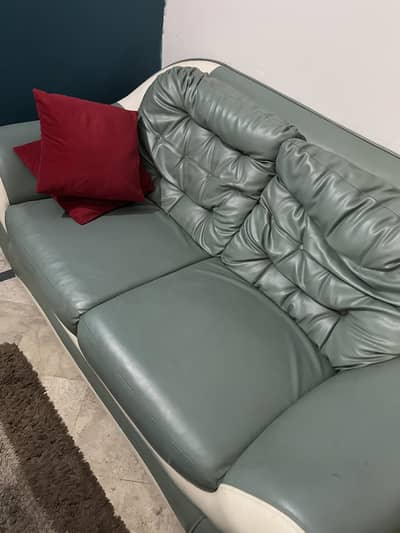 Used heavy wood sofa