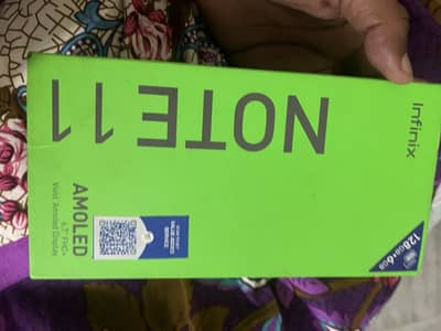 Infinix Note 11 for sale 6/128 orignal box charger