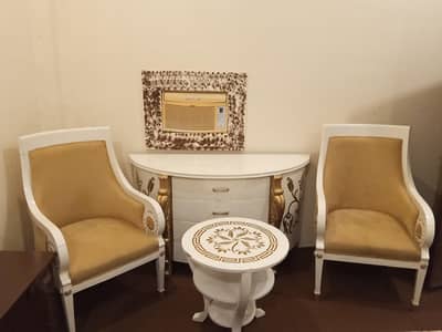 2 chairs 1 table 1 drising table