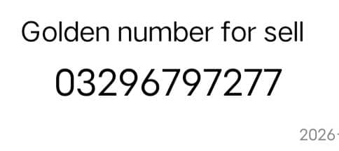 Jazz ka golden number for sell