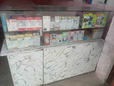 mobile shop counter woods and aluminium best quality