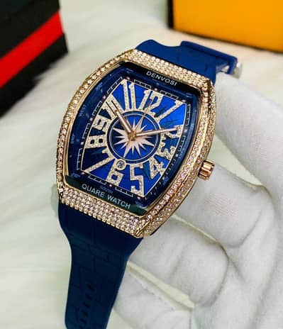 DENVOSI Quare Watch - Franck Muller Style Blue Dial - Brand New