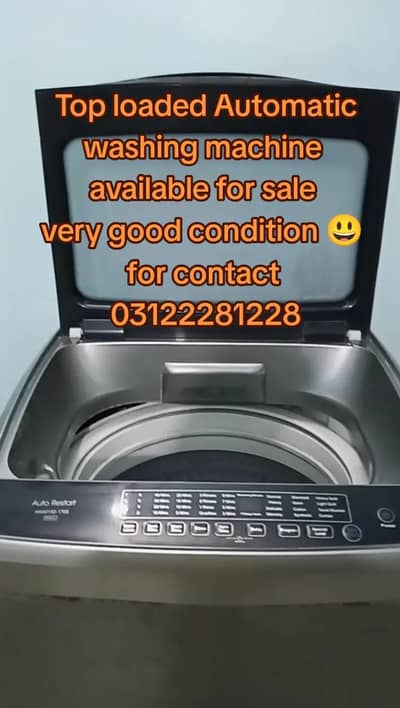 Haier Top loaded washing machine ModelHMW 150-1708