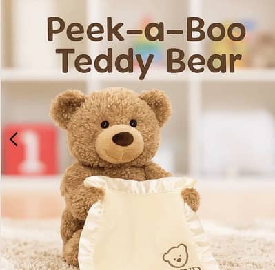 Peek-A-Boo Teddy Bear Toy With Motion & Sound For Kids