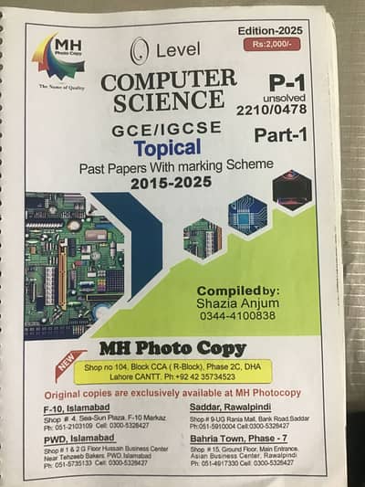 Computer Science IGCSE 0478 Topicals 2015 - 2025