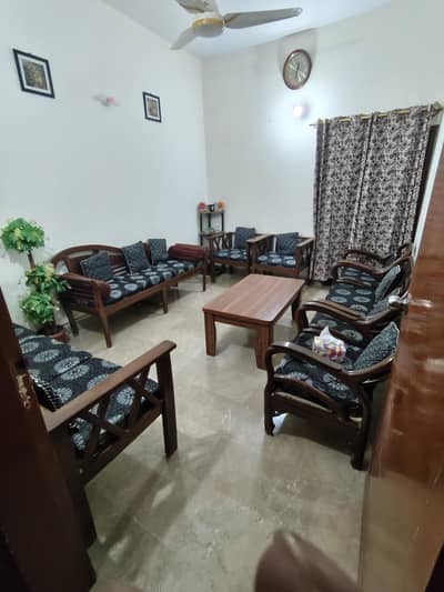 12-Seater Wooden Sofa Set with Matching Table for Sale