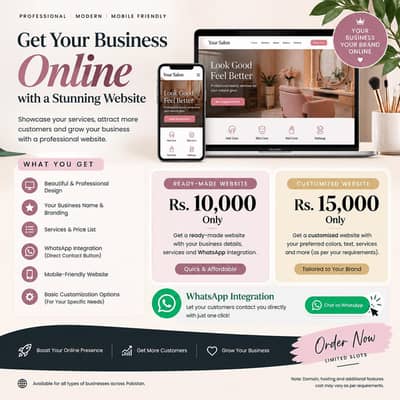 Business Website with WhatsApp Integration | Ready-Made Rs. 10k