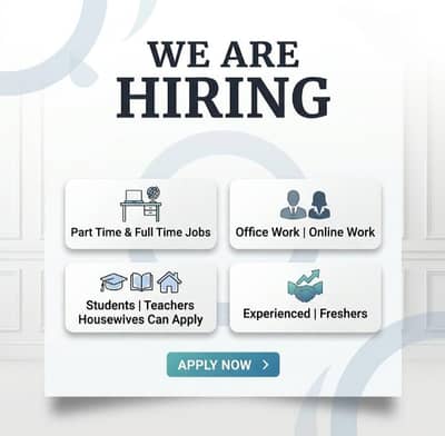 Hiring male and female for work.