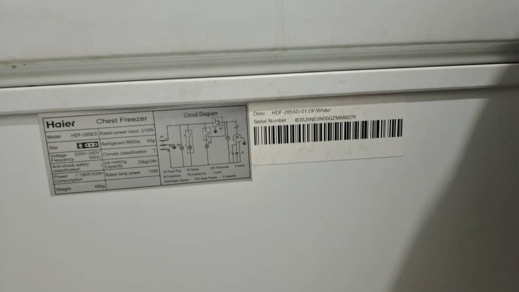 Haier freezer 1
