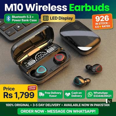 M10 Wireless Earbuds with LED Display