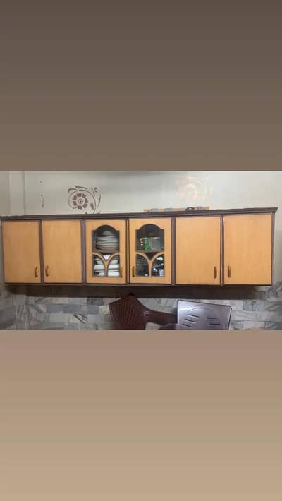 Kitchen Wall Hanging Cabinet /Crockery Cabinet- 6 Door Used -10Ft Size