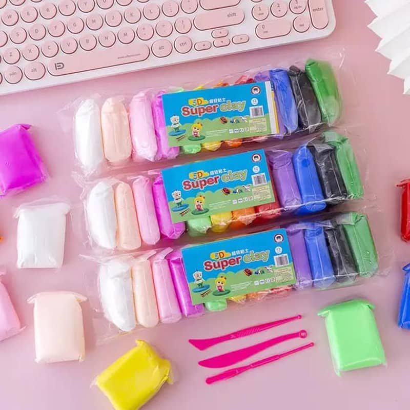 Kids Colorful Modeling Clay Kit – 12 Colors for Creative Fun - Toys ...