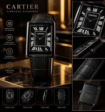 Cartier Black Watch – Premium Luxury Design