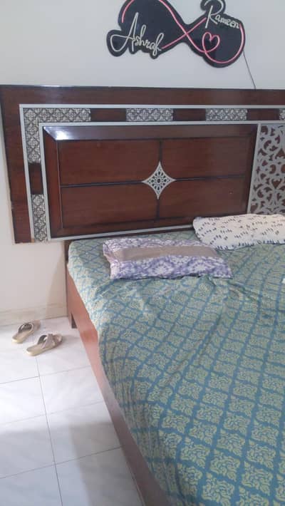 Complete Wooden Bed Set For Sale