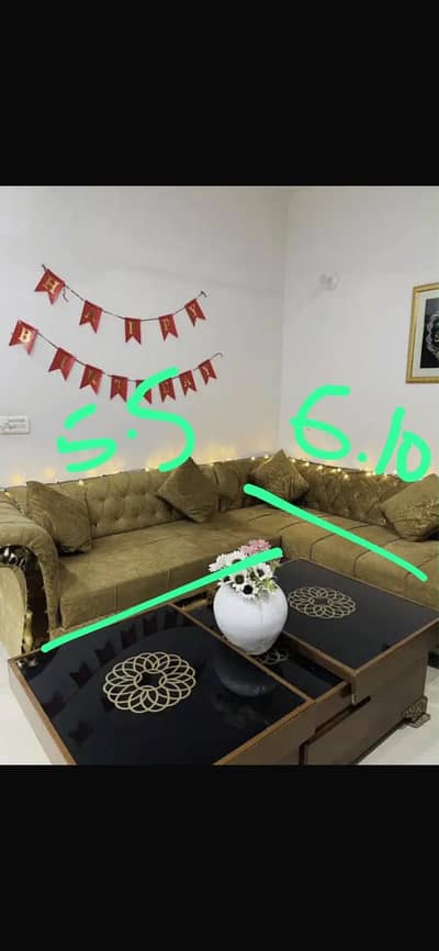 L-SHAPE SOFA 6 SEATER