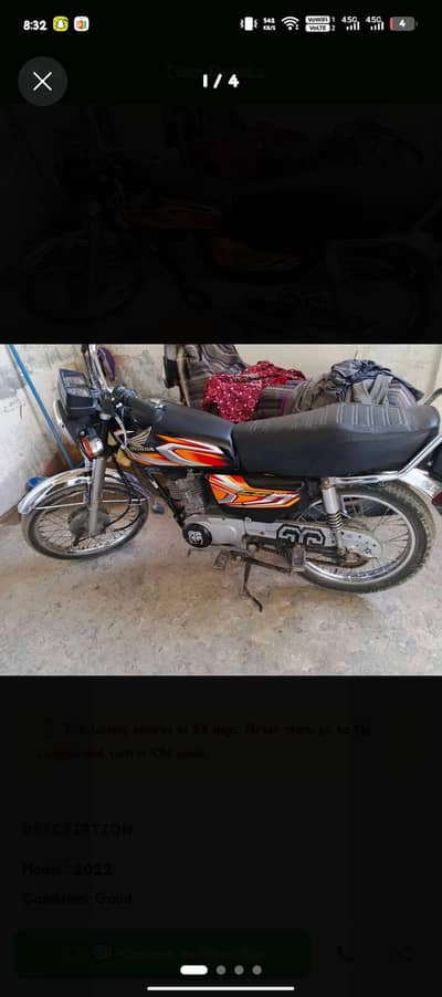 HONDA CG125 [22 MODEL BLACK]