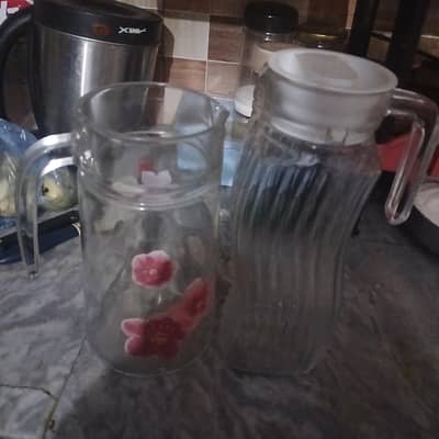 6 jugs for sale and dry fruit plat