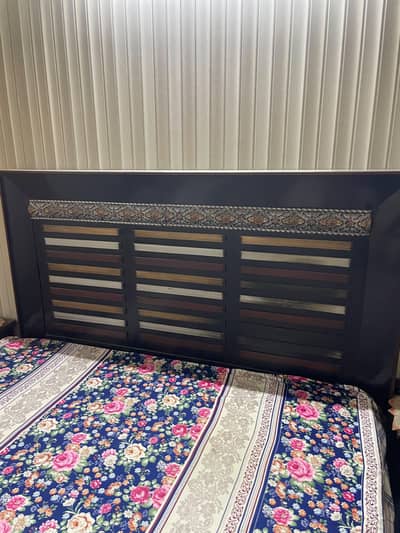 wooden king size bed with molly foam mattress