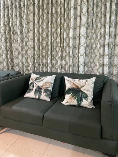 Leather sofa set