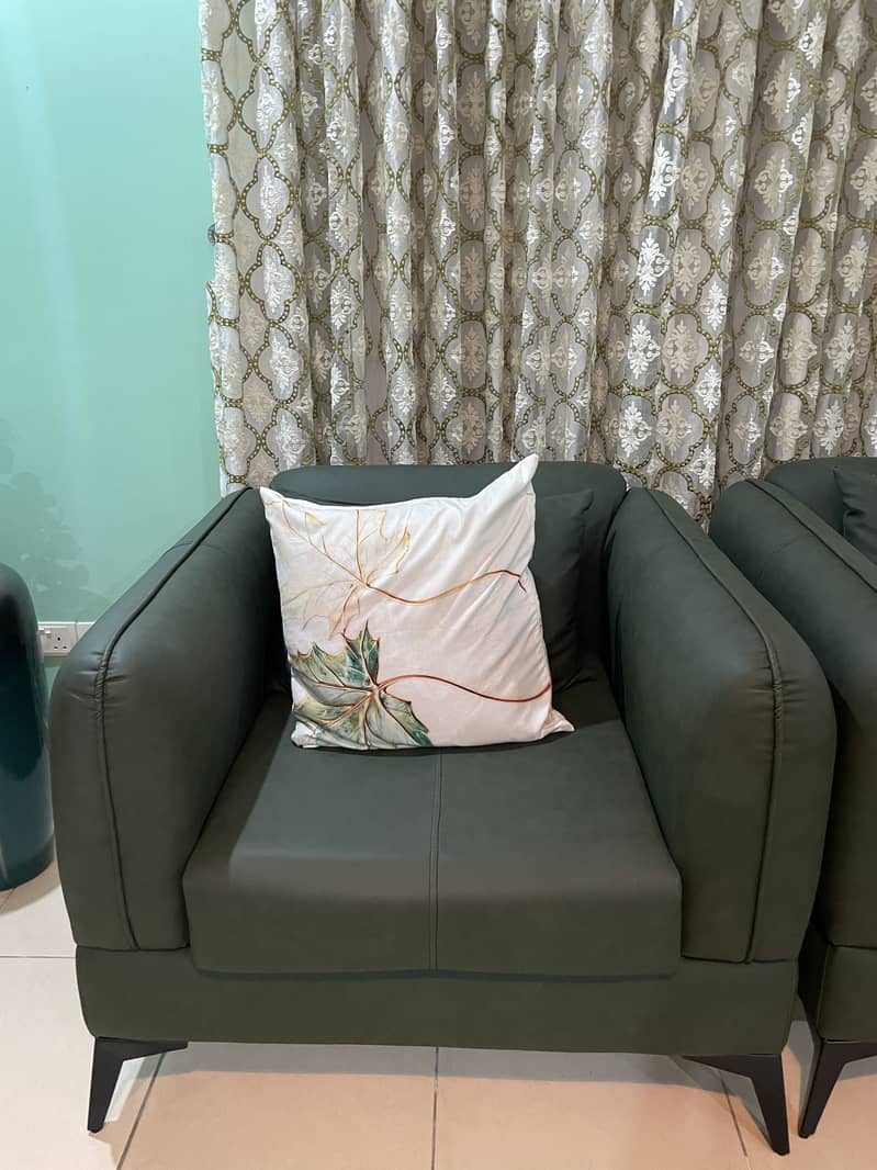 Leather sofa set 1