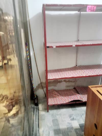 Iron and Wooden Racks & Shelf in good condition