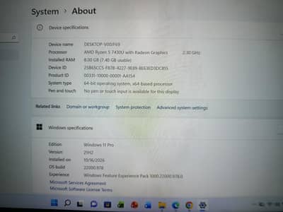Laptop for urgent sale 10/10 condition Box pack