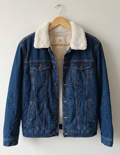 Premium Sherpa-Lined Denim Jacket (Made in Korea)