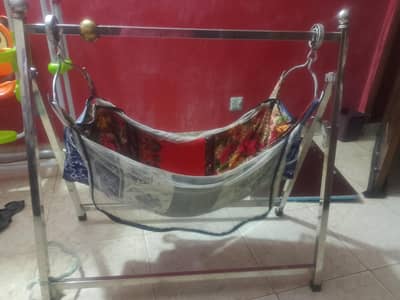 Steel Jhalli/Jhulangi with extra jhalli kapra and mosquito net